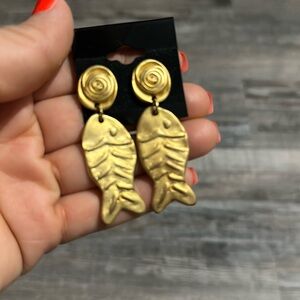 Vintage Norma Jean Fish Earrings Y2K